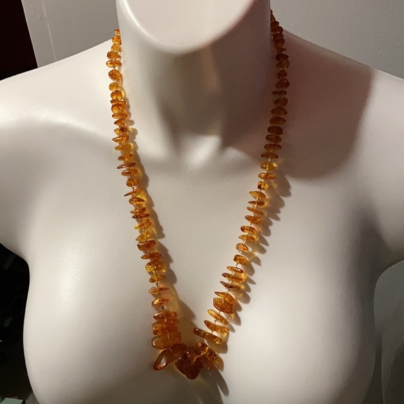 COPY - Nwot Amber color necklace - Picture 2 of 3